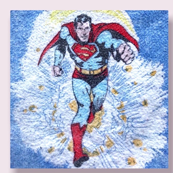 Retro Superman DC Comics Blanket Bedspread Vintage 1970’s Golden Age Superhero - Picture 1 of 11